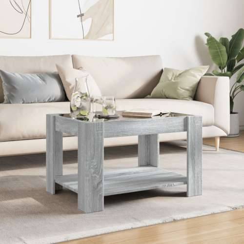 Stolić za kavu LED boja hrasta 73x53x45 cm konstruirano drvo - Sivi hrast sonoma 1 73 cm Cijena