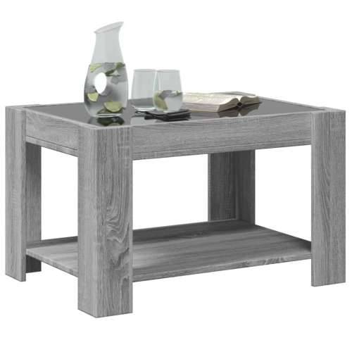 Stolić za kavu LED boja hrasta 73x53x45 cm konstruirano drvo - Sivi hrast sonoma 1 73 cm Cijena