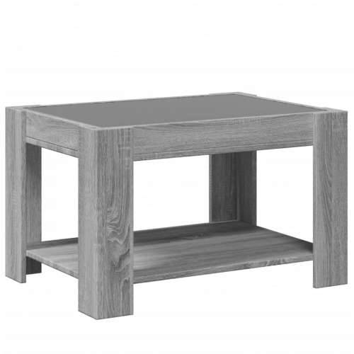 Stolić za kavu LED boja hrasta 73x53x45 cm konstruirano drvo - Sivi hrast sonoma 1 73 cm Cijena