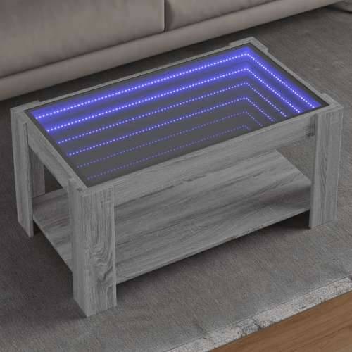 Stolić za kavu LED boja hrasta 93x53x45 cm konstruirano drvo - Sivi hrast sonoma 1 93 cm Cijena