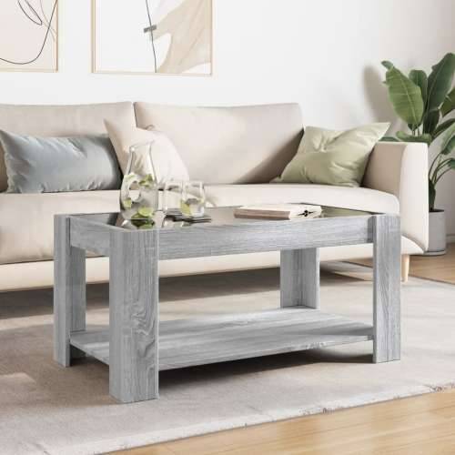 Stolić za kavu LED boja hrasta 93x53x45 cm konstruirano drvo - Sivi hrast sonoma 1 93 cm Cijena