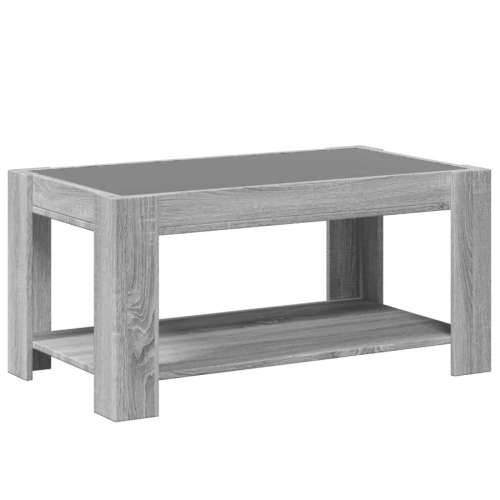 Stolić za kavu LED boja hrasta 93x53x45 cm konstruirano drvo - Sivi hrast sonoma 1 93 cm Cijena