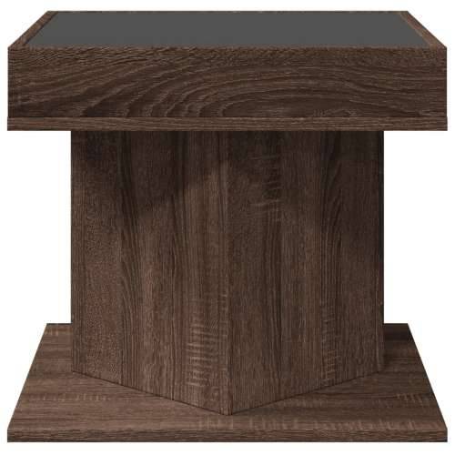 Stolić za kavu LED smeđa boja hrasta 50x50x45 cm drveni - Smeđi hrast 1 Cijena