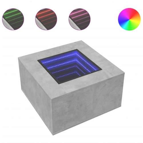 Stolić za kavu LED siva boja betona 60x60x40 cm drveni - Beton siva 60 x 60 x 40 cm 1 Cijena