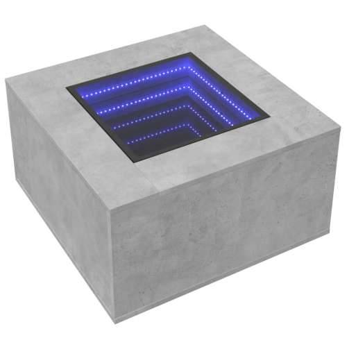 Stolić za kavu LED siva boja betona 60x60x40 cm drveni - Beton siva 60 x 60 x 40 cm 1 Cijena