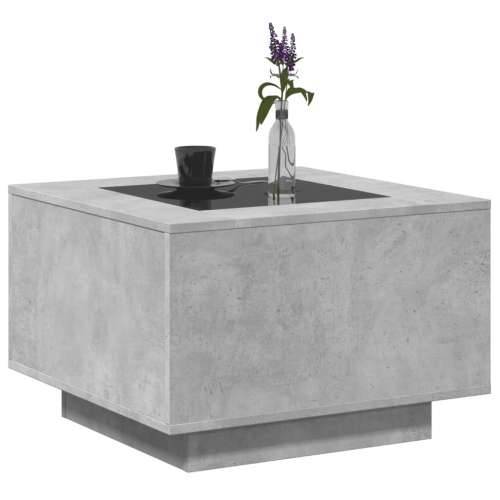 Stolić za kavu LED siva boja betona 60x60x40 cm drveni - Beton siva 60 x 60 x 40 cm 1 Cijena