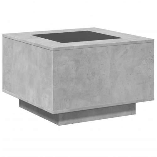 Stolić za kavu LED siva boja betona 60x60x40 cm drveni - Beton siva 60 x 60 x 40 cm 1 Cijena