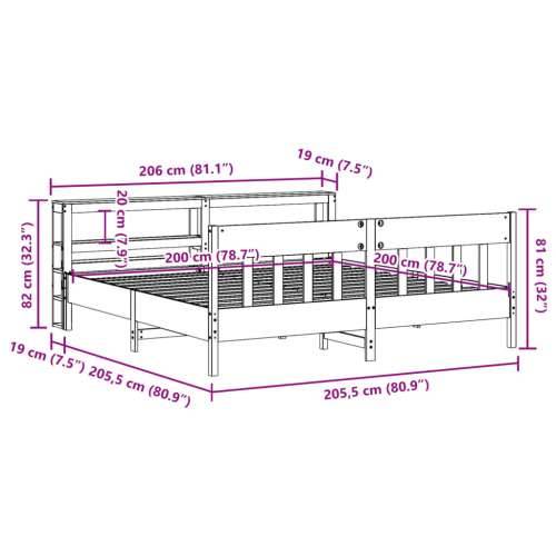 Okvir kreveta bez madraca bijeli 200x200 cm od masivne borovine - Bijela 200 x 200 cm Cijena