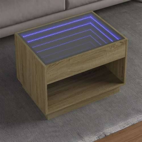 Stolić s beskonačnim LED svjetlima boja hrasta 70x50x50 cm - sonoma hrast 1 70 cm Cijena