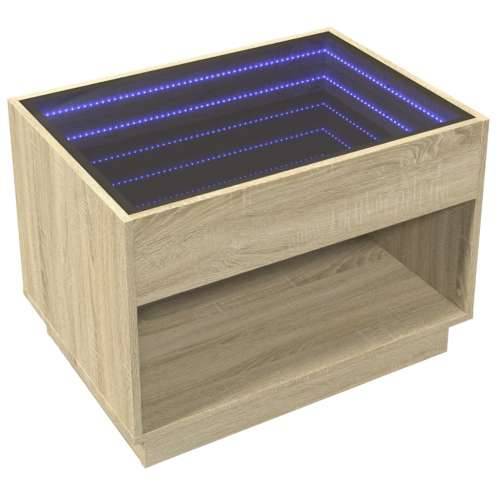 Stolić s beskonačnim LED svjetlima boja hrasta 70x50x50 cm - sonoma hrast 1 70 cm Cijena