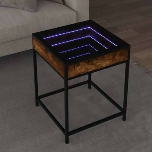 Stolić s beskonačnim LED svjetlima boja hrasta 40 x 40 x 51 cm - Dimljeni hrast 40 x 40 x 51 cm 1 Cijena