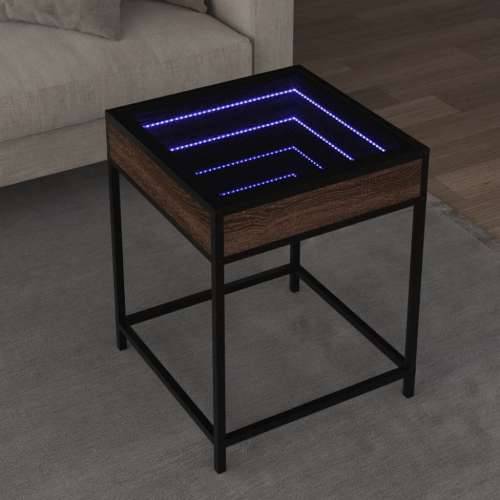 Stolić s beskonačnim LED svjetlima boja hrasta 40 x 40 x 51 cm - Smeđi hrast 40 x 40 x 51 cm 1 Cijena