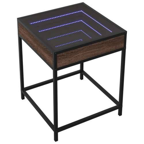 Stolić s beskonačnim LED svjetlima boja hrasta 40 x 40 x 51 cm - Smeđi hrast 40 x 40 x 51 cm 1 Cijena