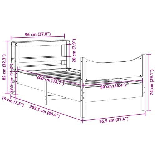 Okvir kreveta s uzglavljem voštano smeđi 90x200 cm od borovine Voštano smeđa 90 x 200 cm Cijena