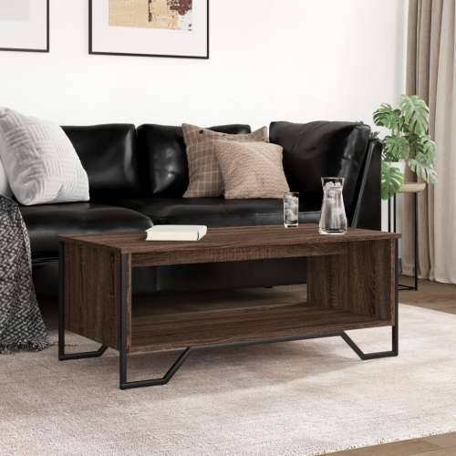 Stolić za kavu smeđa boja hrasta 100x51x40 cm konstruirano drvo - Smeđi hrast 1 100 cm Cijena
