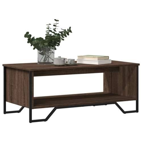 Stolić za kavu smeđa boja hrasta 100x51x40 cm konstruirano drvo - Smeđi hrast 1 100 cm Cijena