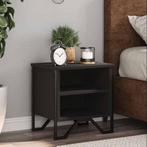 Noćni ormarići 2 kom crni 40 x 30 x 40 cm od konstruiranog drva - Crna 2 Cijena