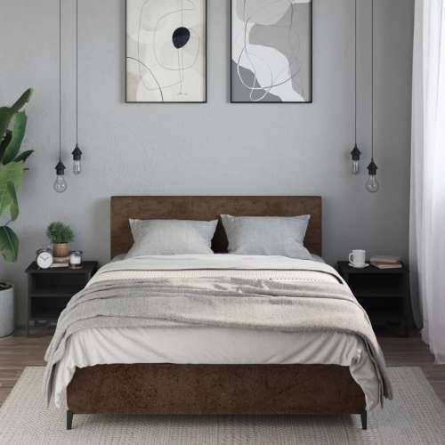 Noćni ormarići 2 kom crni 40 x 30 x 40 cm od konstruiranog drva - Crna 2 Cijena