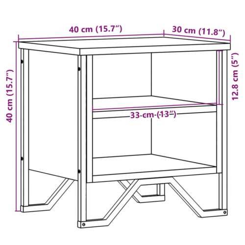 Noćni ormarići 2 kom crni 40 x 30 x 40 cm od konstruiranog drva - Crna 2 Cijena