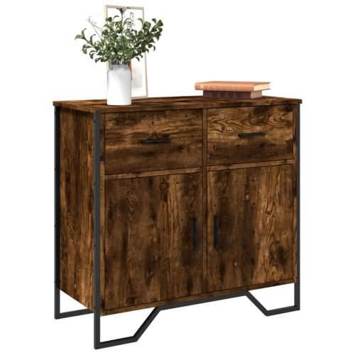 Komoda boja dimljenog hrasta 79,5x35,5x74,5cm konstruirano drvo - Dimljeni hrast 1 Cijena