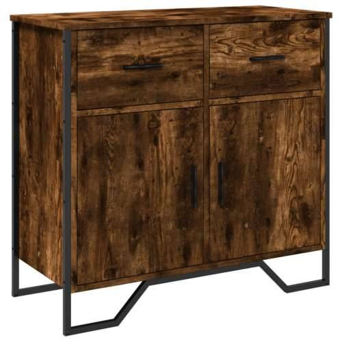 Komoda boja dimljenog hrasta 79,5x35,5x74,5cm konstruirano drvo - Dimljeni hrast 1 Cijena