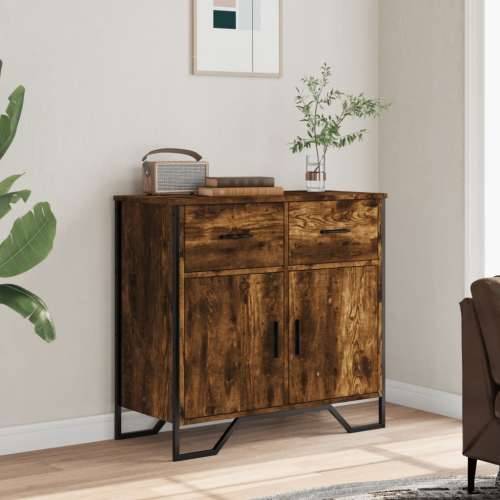 Komoda boja dimljenog hrasta 79,5x35,5x74,5cm konstruirano drvo - Dimljeni hrast 1 Cijena