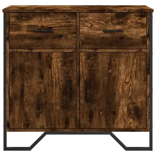 Komoda boja dimljenog hrasta 79,5x35,5x74,5cm konstruirano drvo - Dimljeni hrast 1 Cijena