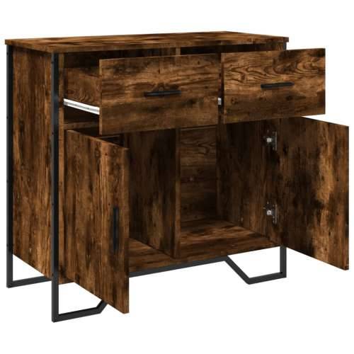 Komoda boja dimljenog hrasta 79,5x35,5x74,5cm konstruirano drvo - Dimljeni hrast 1 Cijena
