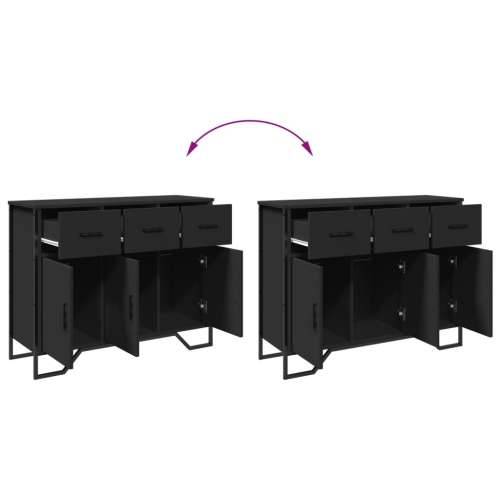Komoda crna 97x32,5x74,5 cm od konstruiranog drva - Crna 1 Cijena