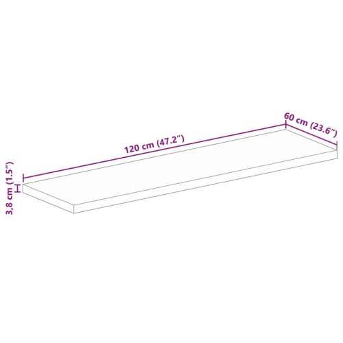 Stolna ploča 120x60x3,8 cm pravokutna masivno obnovljeno drvo - Obnovljeno drvo (prirodno) 120 x 60 cm 1 38 mm Cijena