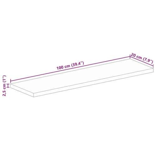 Stolna ploča 100x20x2,5 cm pravokutna masivno grubo drvo manga - Grubo drvo manga (prirodno) 100 x 20 cm 1 25 mm Cijena