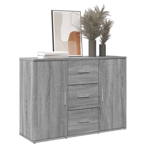 Komoda boja sivog hrasta 90,5 x 29,5 x 65 cm konstruirano drvo Cijena