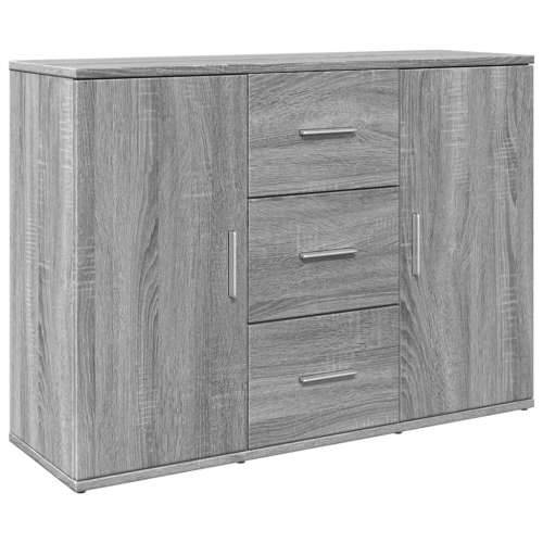 Komoda boja sivog hrasta 90,5 x 29,5 x 65 cm konstruirano drvo Cijena