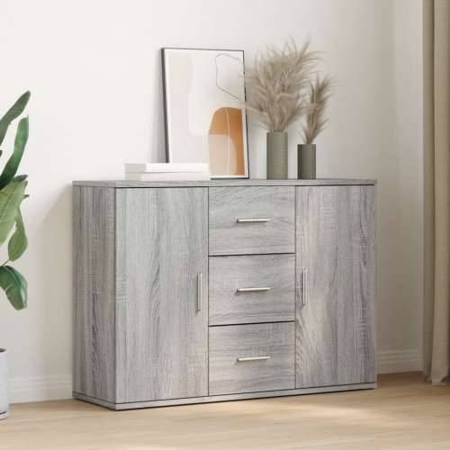 Komoda boja sivog hrasta 90,5 x 29,5 x 65 cm konstruirano drvo Cijena