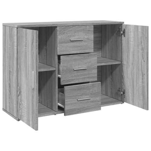 Komoda boja sivog hrasta 90,5 x 29,5 x 65 cm konstruirano drvo Cijena