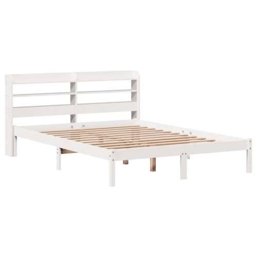 Okvir kreveta bez madraca bijeli 140 x 190 cm masivna borovina - Bijela 140 x 190 cm Cijena