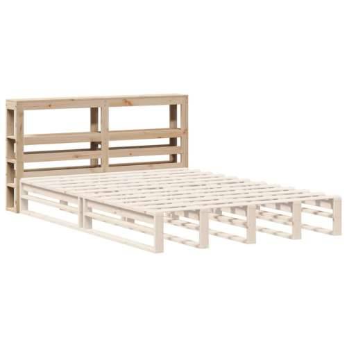 Uzglavlje s policama 160 cm od masive borovine - Prirodna 166 x 19 x 82 cm 1 Cijena