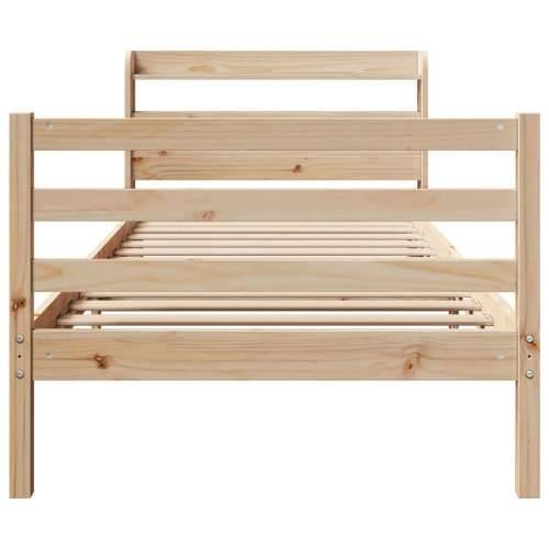 Okvir kreveta s uzglavljem 90 x 200 cm od masivne borovine - Prirodna 90 x 200 cm Cijena