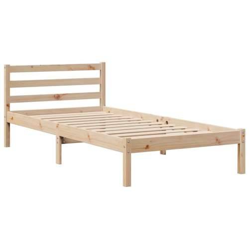 Okvir kreveta s uzglavljem 90 x 200 cm od masivne borovine - Prirodna 90 x 200 cm Cijena