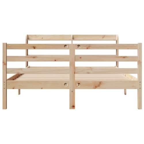 Okvir za krevet s uzglavljem 150 x 200 cm borovina - Prirodna 150 x 200 cm Cijena