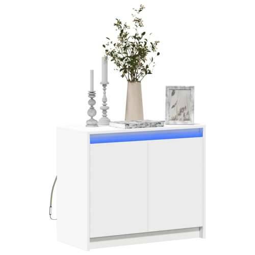 Komoda s LED bijela 72x34x61 cm od konstruiranog drva - Bijela 1 Cijena
