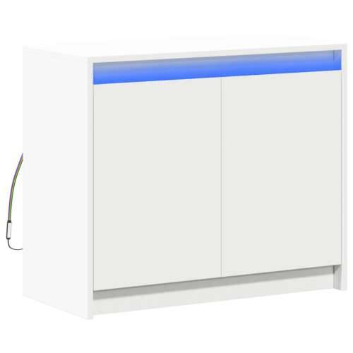 Komoda s LED bijela 72x34x61 cm od konstruiranog drva - Bijela 1 Cijena