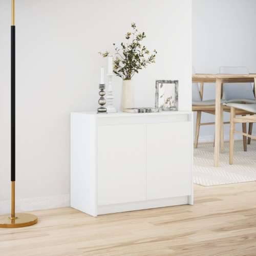 Komoda s LED bijela 72x34x61 cm od konstruiranog drva - Bijela 1 Cijena