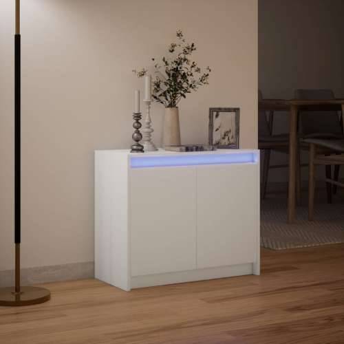 Komoda s LED bijela 72x34x61 cm od konstruiranog drva - Bijela 1 Cijena