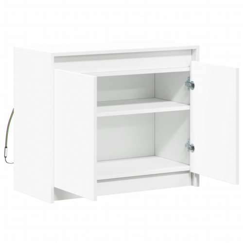 Komoda s LED bijela 72x34x61 cm od konstruiranog drva - Bijela 1 Cijena