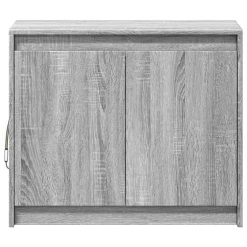Komoda s LED boja sivog hrasta sonome 72x34x61 cm drveni - Sivi hrast sonoma 1 Cijena