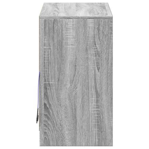 Komoda s LED boja sivog hrasta sonome 72x34x61 cm drveni - Sivi hrast sonoma 1 Cijena