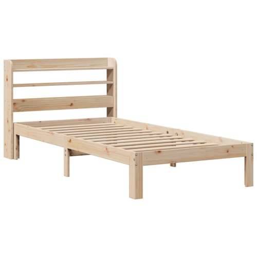 Okvir kreveta s uzglavljem 90 x 200 cm od masivne borovine - Prirodna 90 x 200 cm Cijena