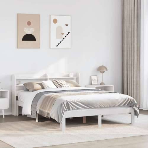 Okvir kreveta s uzglavljem bez madraca bijeli 140x200 cm - Bijela 140 x 200 cm Cijena
