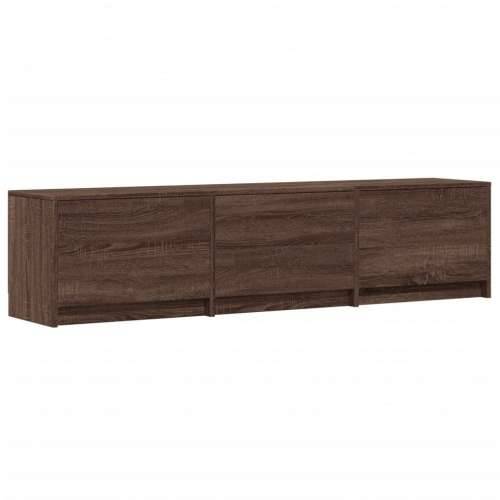 TV ormarić s LED svjetlima boja hrasta 165 x 34 x 40 cm drveni - Smeđi hrast 1 165 cm Cijena